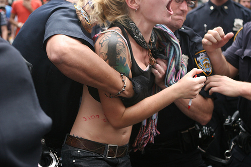 Post image for Attempted police crackdown on Wall Street — in pictures